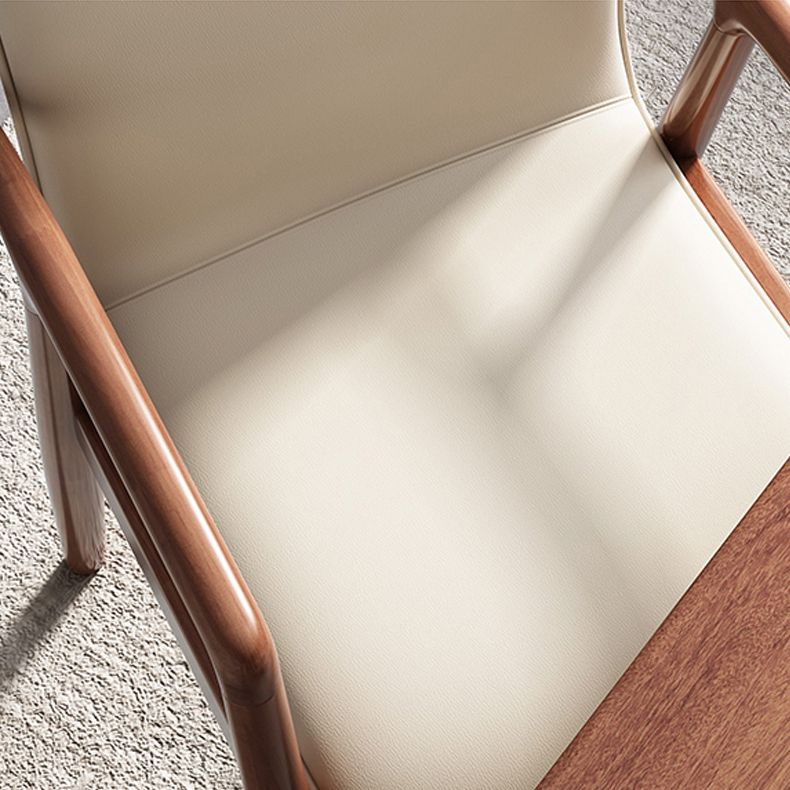 Arm Dining Chairs Modern Solid Wood Side Chairs for Dining Room