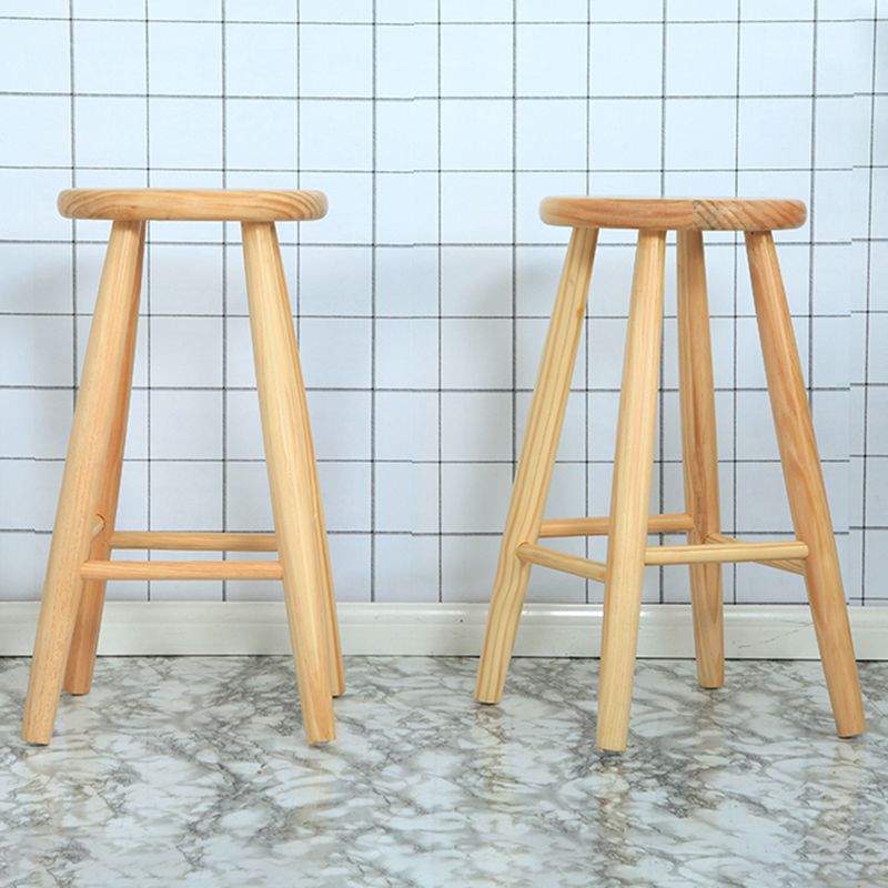 Industrial Solid Wood Bar Stool Backless Counter Stool for Bristol