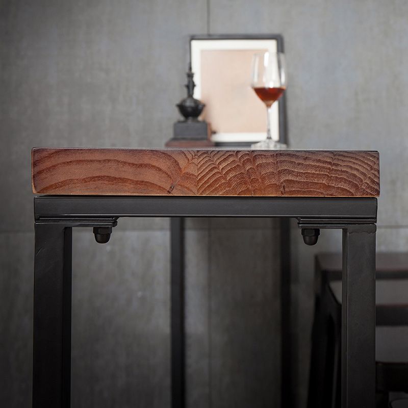 Industrial Rectangle Bistro Bar Table Solid Wood Bar Table for Dining Room