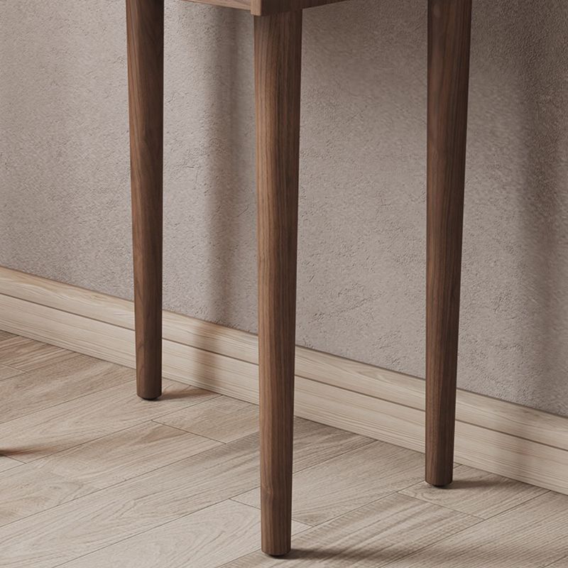 Traditional Wooden Makeup Vanity Desk Table with Stool for Bedroom