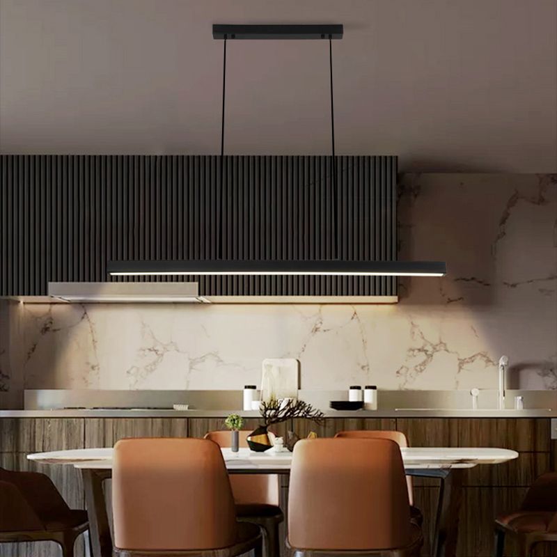 Lampada dell'isola a ciondolo lineare Lampada a pendente moderno a pendente moderno