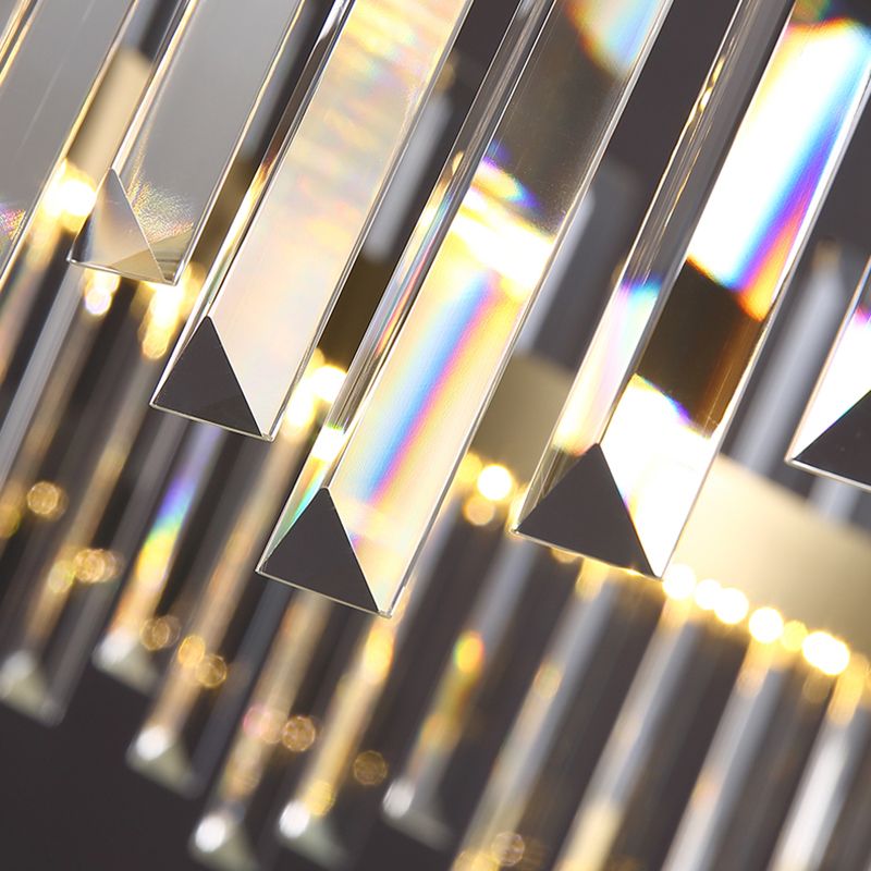 Lampadario geometrico a sospensione a sospensione lampadari di cristallo moderni per sala da pranzo