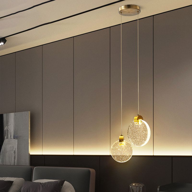 Geometrieformglas hängende Deckenleuchten moderne Style -Anhängerleuchten in Gold