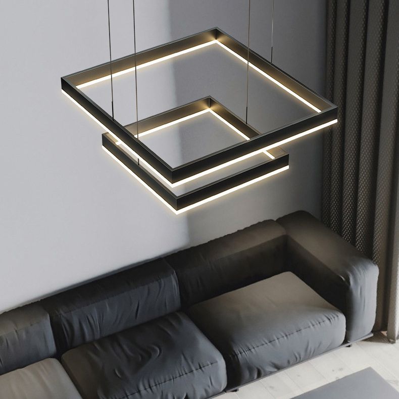 Simplicité postmoderne Sanared Chandelier Pendant Light Light Acrylique Suspension Pendante Pendre pour le salon