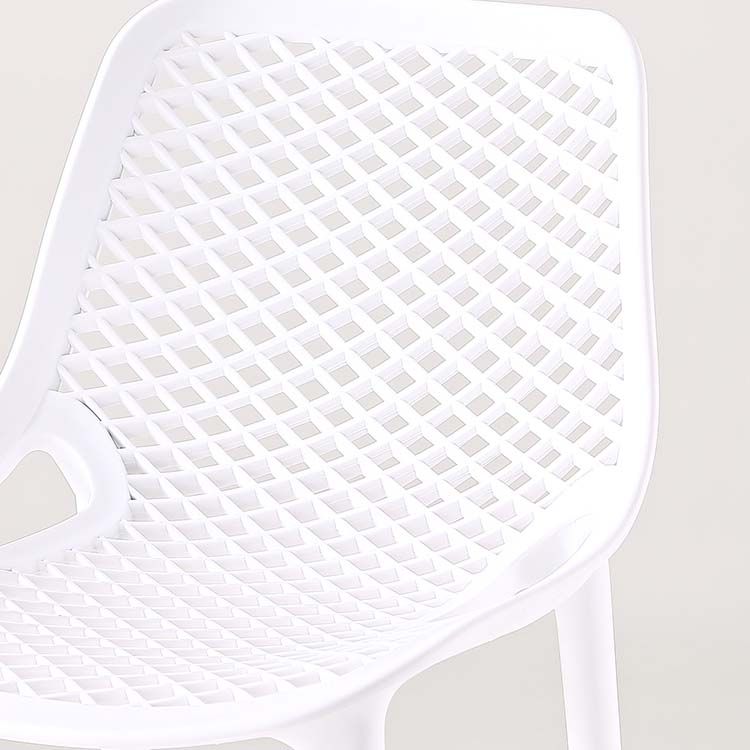 Pp Plastic Bar Height Stool Indoor Industrial Armless Bar Stool with Footrest