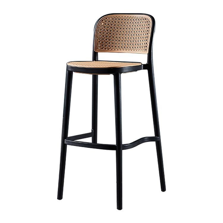 Contemporary Modern Plastic Indoor Armless Stool Low Back Bar Stool
