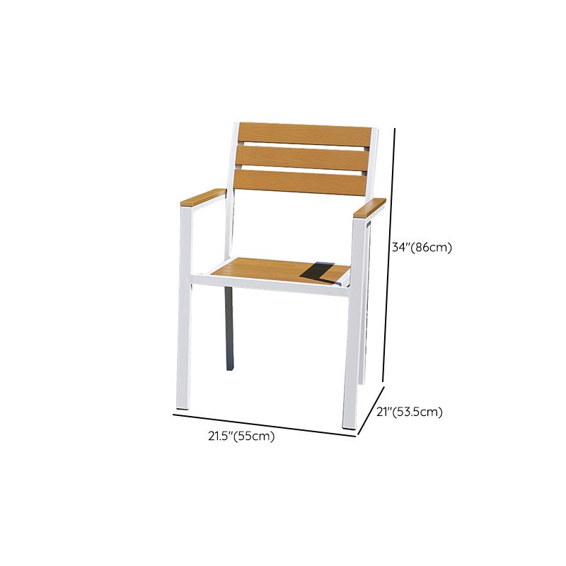 Industrial Dining Side Chair/Dining Armchair with Aluminum Base