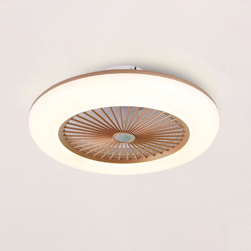 Runde Lüfterleuchte Deckenleuchte Makkaron Acryl -Esszimmer LED Semi Flush Light