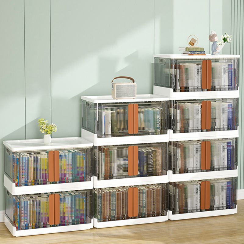Urban Plastic/Acrylic Shelf Bookcase Folding Bookshelf with Doors