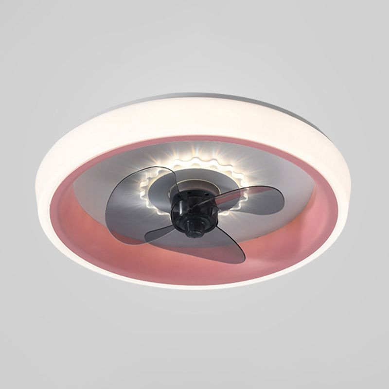 Modern Ceiling Fan Light LED Ceiling Mount Lamp with Acrylic Shade for Kid's Room