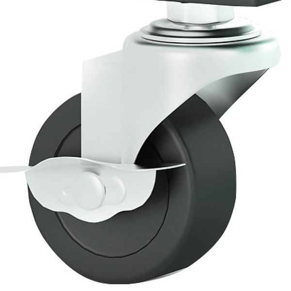 Industrial Geometric Bookcase Metal Open Back Bookcase with Wheels