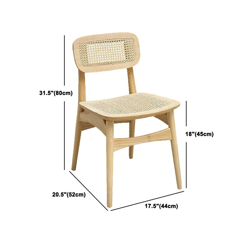 Modern Coffee Shop Dining Table Set 1/4/5 Pieces Solid Wood Dinette Set in Natural