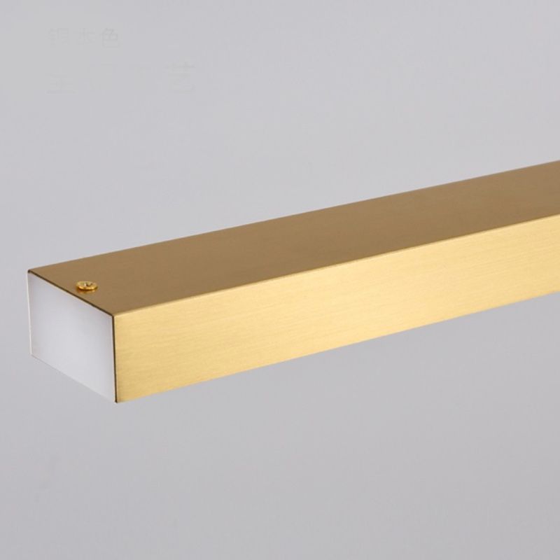 Simplicity Contemporary Island Light Metal Long Strip Hanging Light for Dining Room