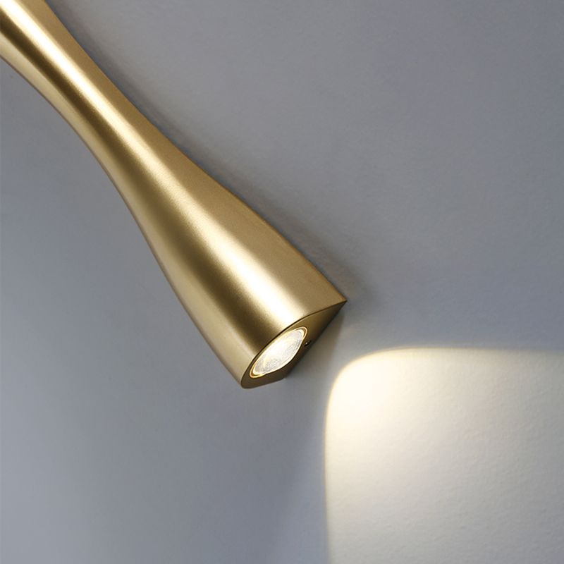 Moderni tubi in stile minimalista lampada montata a parete 2 luci illuminazione montata a parete con tonalità in alluminio