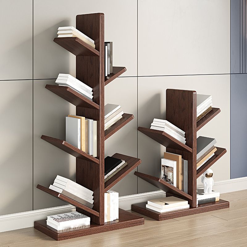 Geometry Rubberwood Bookshelf Modern Bedroom Bookcase with Shelf 22" W X 12" D