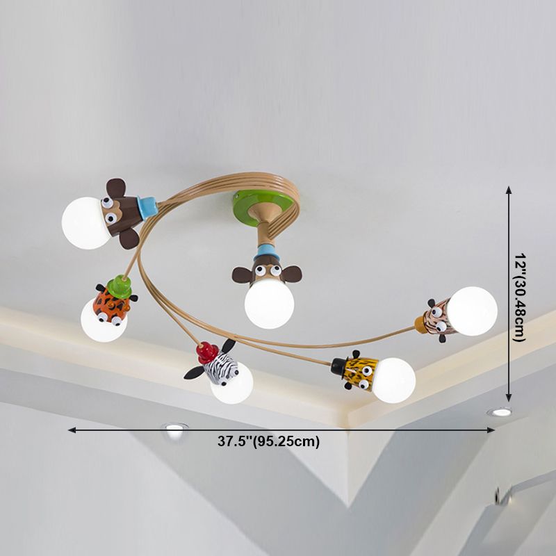 Beaux animaux LED plafonnier moderne minimalisme lampe encastrée pour chambre à coucher
