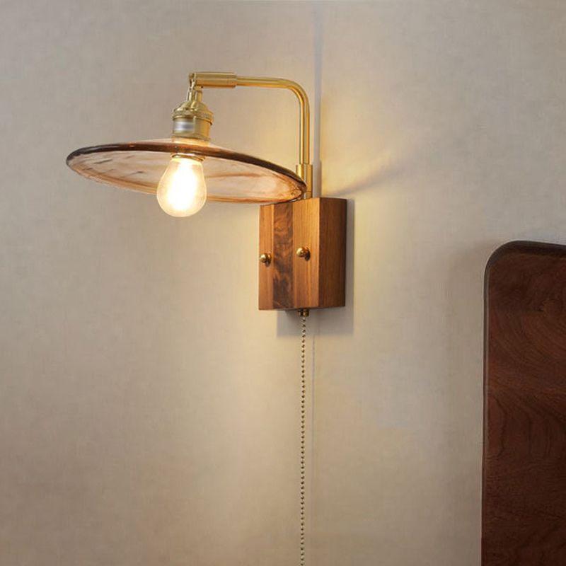 Minimalist Glass Shade Wall Light Fixture Industrial Wall Light Sconce for Bedroom
