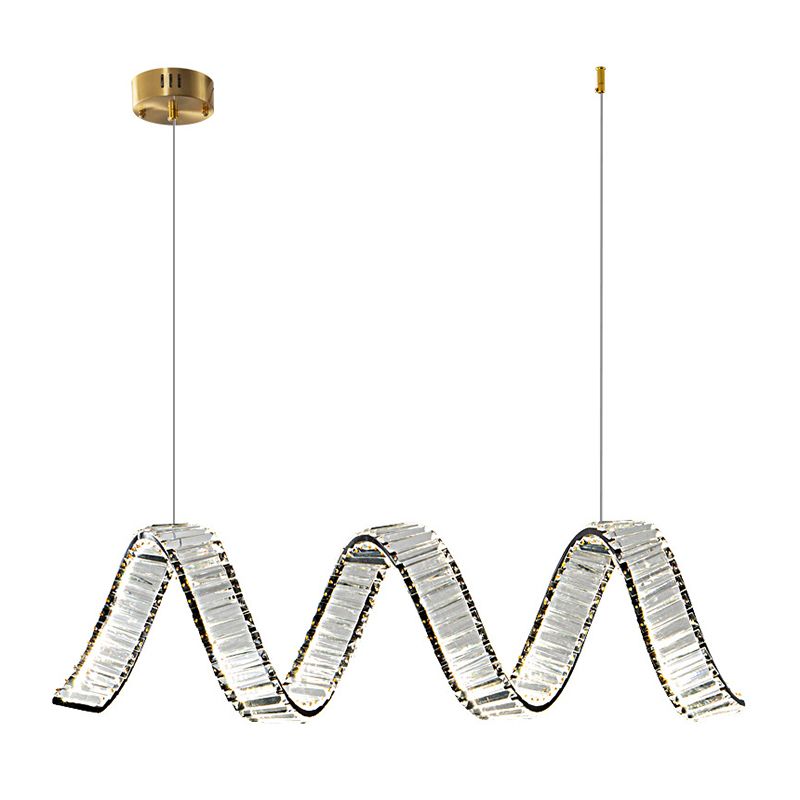 Modernism Single Black/Golden Kitchen Island Lighting LED Ceiling Light