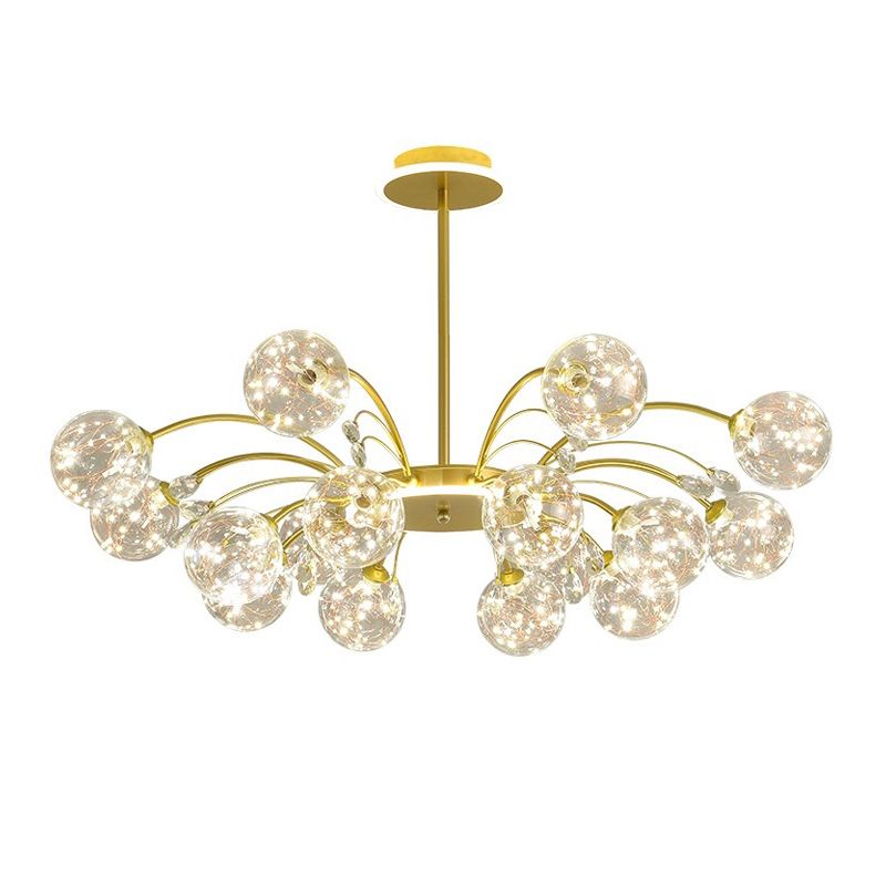 Zeitgenössisches Glas Anhänger leichte kugelförmige hängende Lichtkit für Wohnzimmer