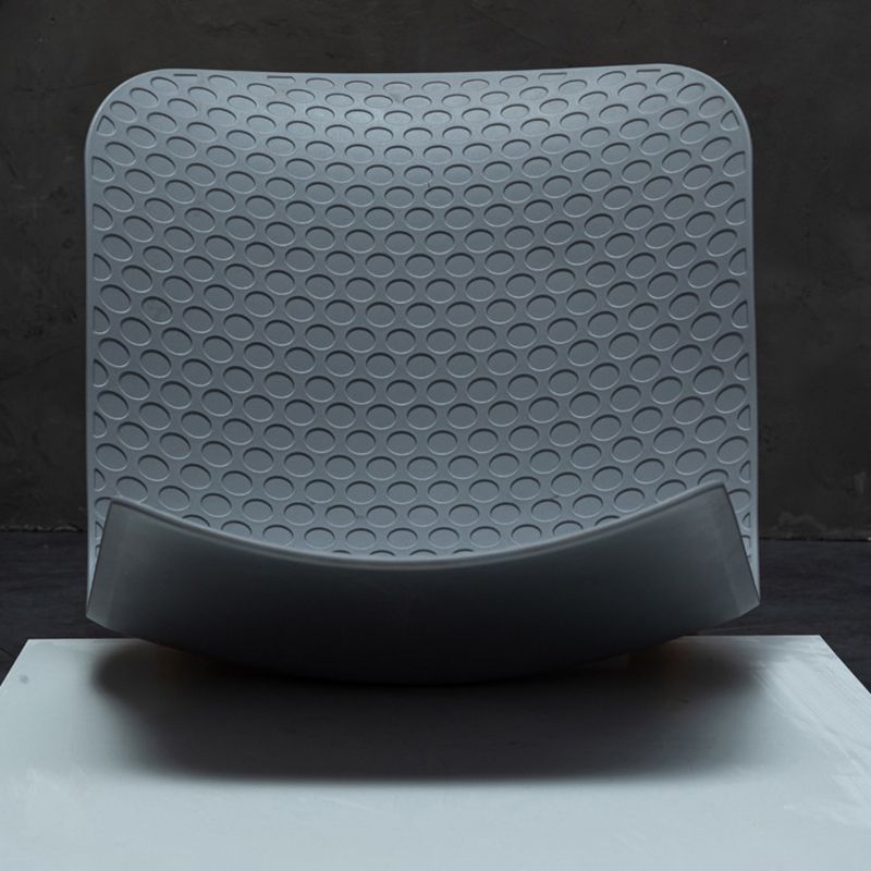 Nordic Style Plastic Chairs Armless Side Chairs with Wooden Legs for Kitchen