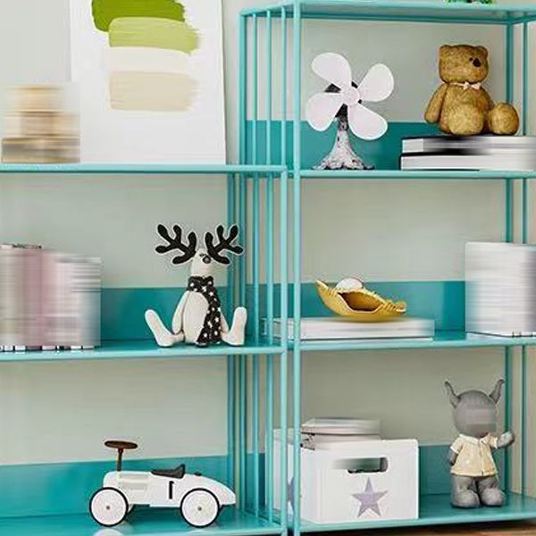Metal Open Back Standard Bookcase Scandinavian Style Book Shelf