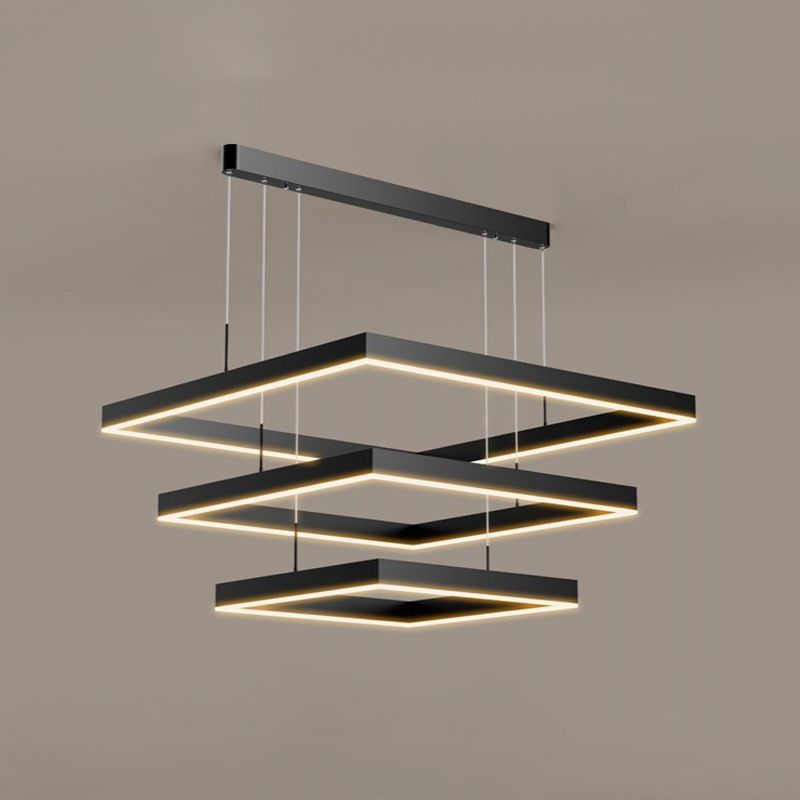 Modern Chandelier Light Fixtures Multi-Tier Hanging Pendant Lamps with Acrylic Shade