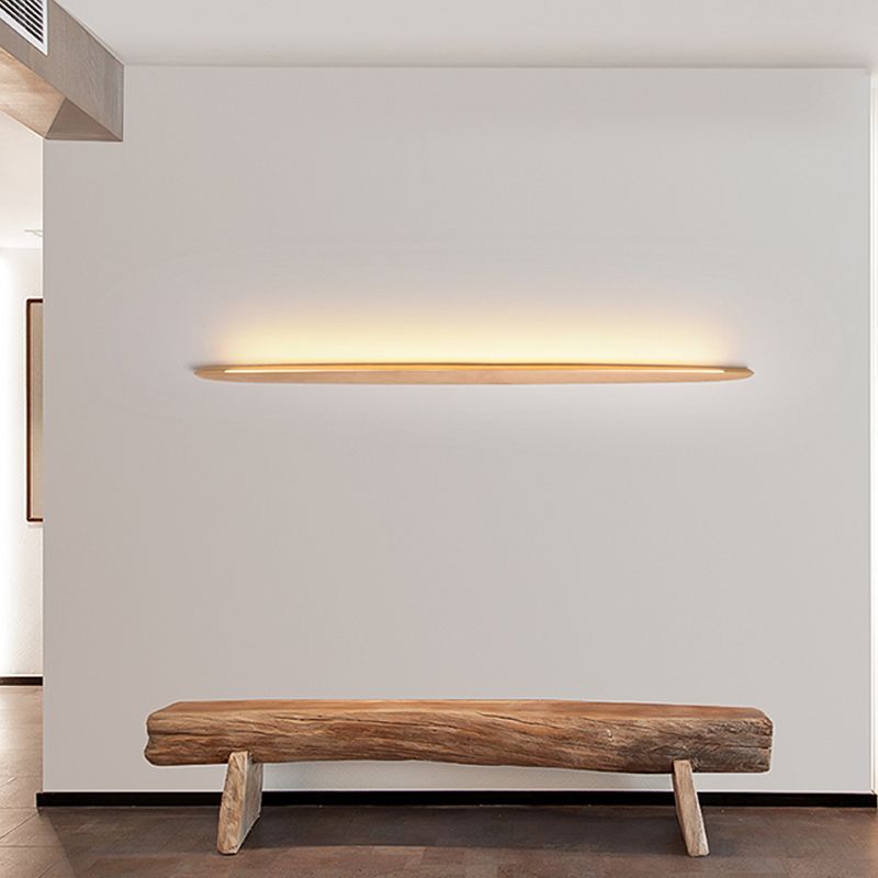 Modern Household Wall Light Creative Wall Sconce with Wooden Shade for Sitting Room