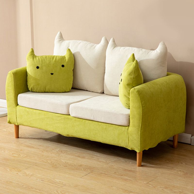 22.83" H Velvet Square Arm Modern Sofa with Tight Back slipcovered Sofa