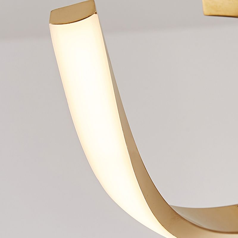 Simple Modern Light Luxury Style LED Hanging Island Pendant Light for Dining Room