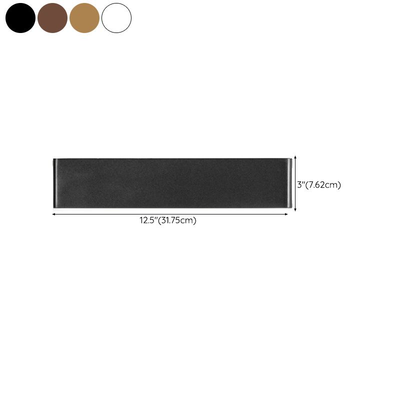 Single Modernism Polished Finish Wall Mounted Sconce Metal LED Wall Light