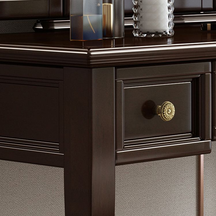 Traditional 3-piece Mirrored Vanity Set 3 Storage Drawers Dresser