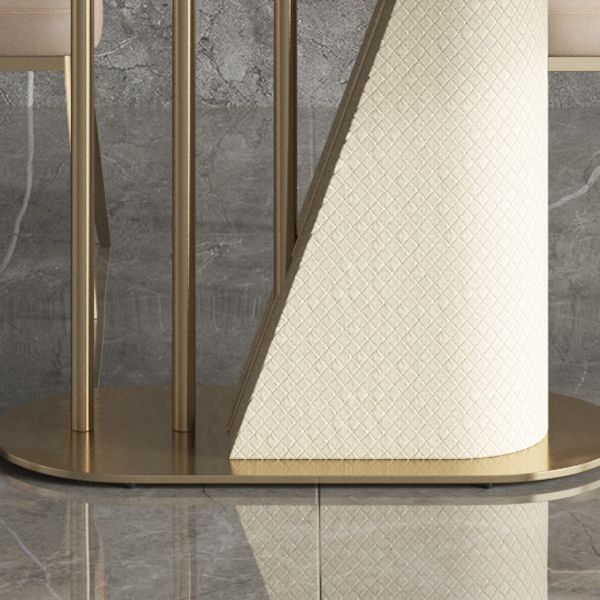 Gold Pedestal Casual Dining Table Traditional Luxury Rectangle Dining Table