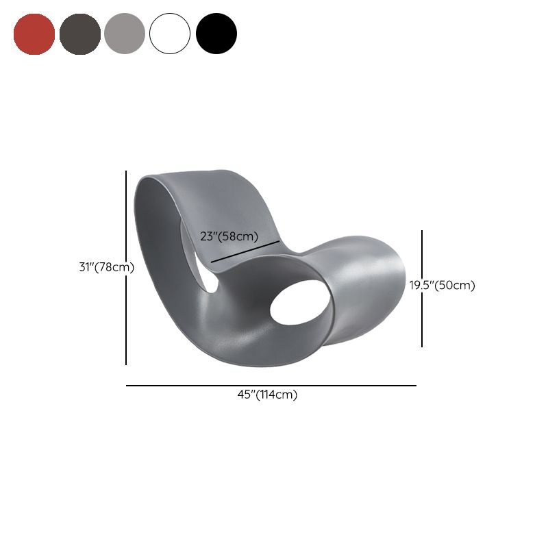 Modern Rocker Chair Plastic Seat Belt Rocking Accent Chair for Living Room