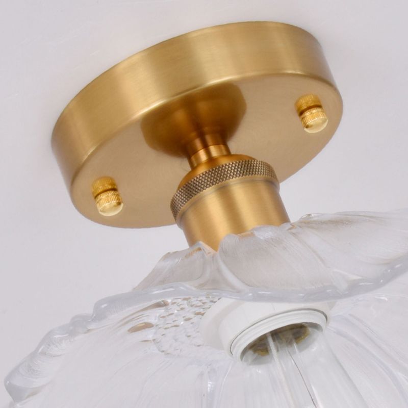 Modern Ceiling Lamp Creative Flush Mount Light Fixture with Glass Shade for Aisle Room