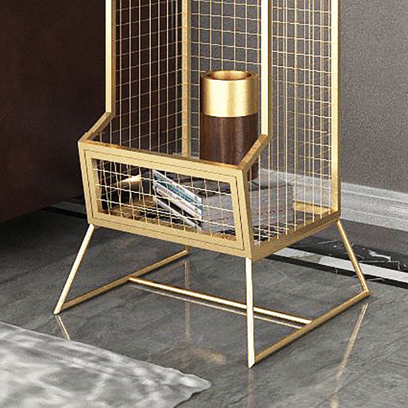 Metal Gold and Black Bookshelf Closed Back Book Shelf Shelves Included