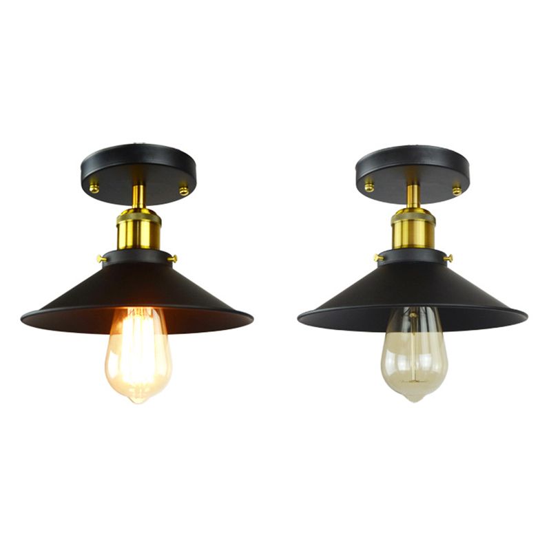 Classical Decorative Flush Mount Ceiling Light American Country Retro Nostalgic Personality Creative Single-head Little Black Dress Lighting