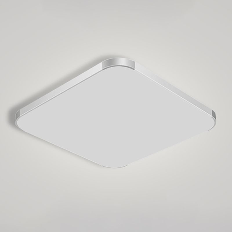 Silver Ceiling Light Fixture Modernism LED Flush Mount for Bedroom