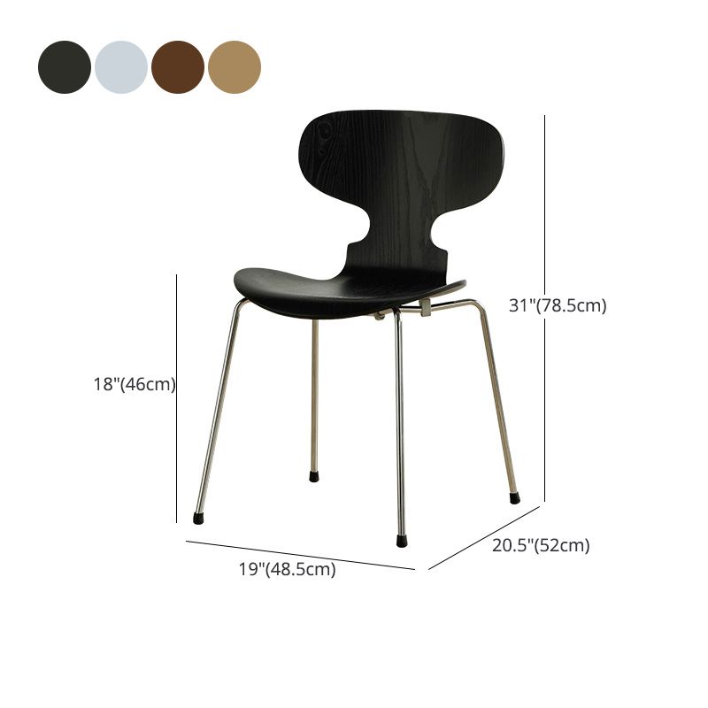 Modern Style Side Chair Wooden Indoor 19.29" Wide Dining Chair