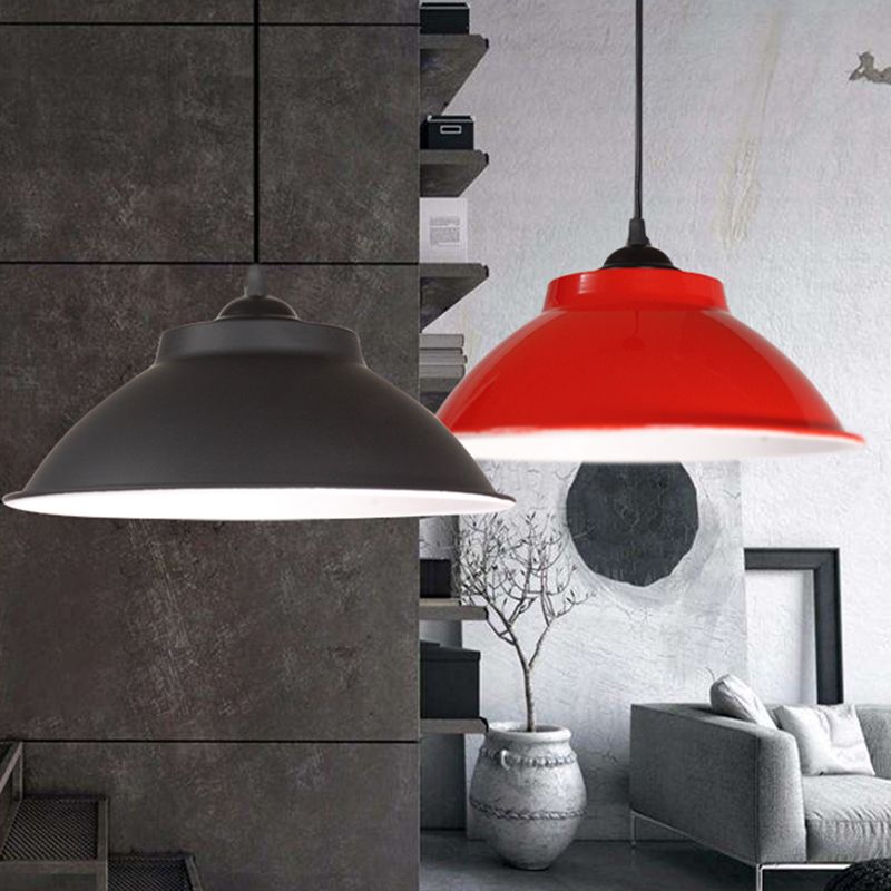 Aluminum Bell Suspension Pendant Light Industrial 1 Head Dining Room Drop Lighting