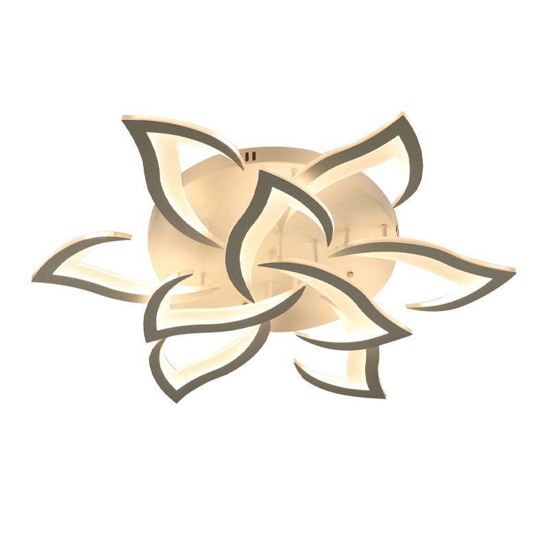 Flower Metal Ceiling Mounted Lamp Fixture Nordic LED White Ceiling Light Fixture