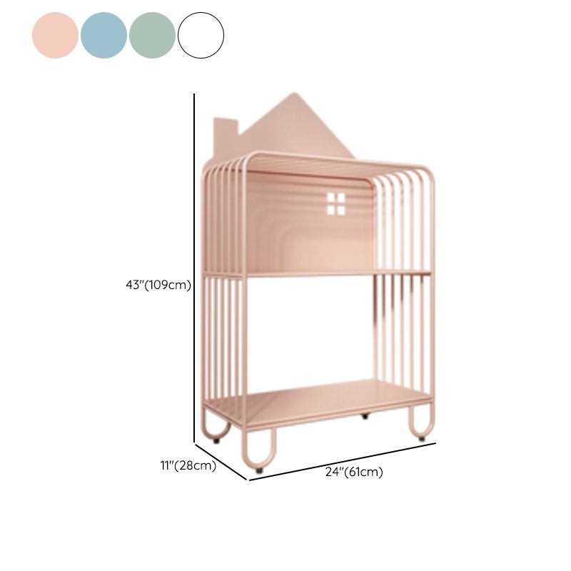 Scandinavian Metal Bookshelf Metal Standard Open Back Bookcase