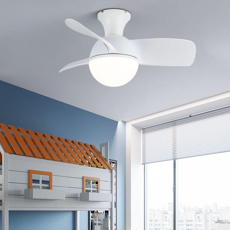 Ventilador de techo de metal ligero LED nórdico Techo de techo de altura para dormitorio