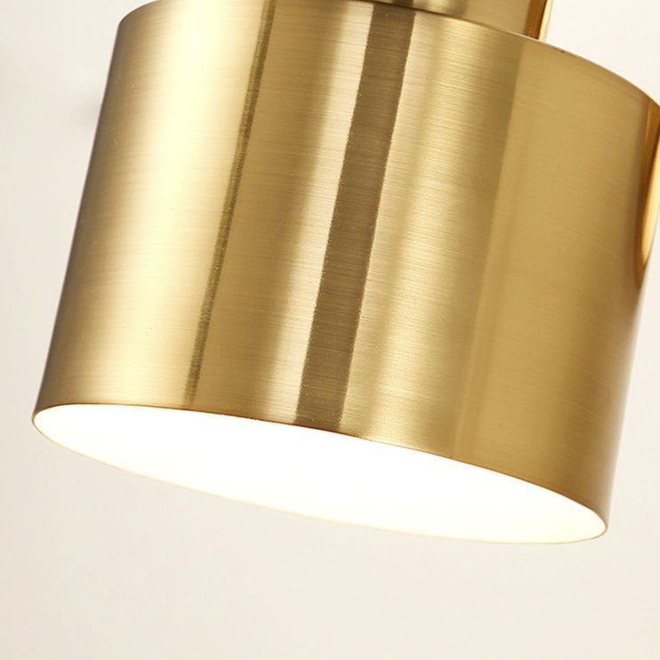 Postmodern Swing Arm Wall Sconce Metallic Wall Mounted Lighting for Coffee Shop