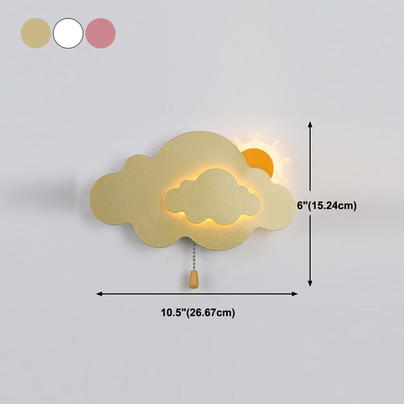Metal Cloud Wall Lighting Modern Style 1 Light Wall Lighting Fixtures