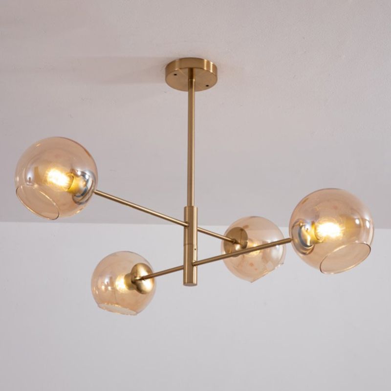 Modern Globe Chandelier Lights Glass Chandelier Pendant Light for Living Room