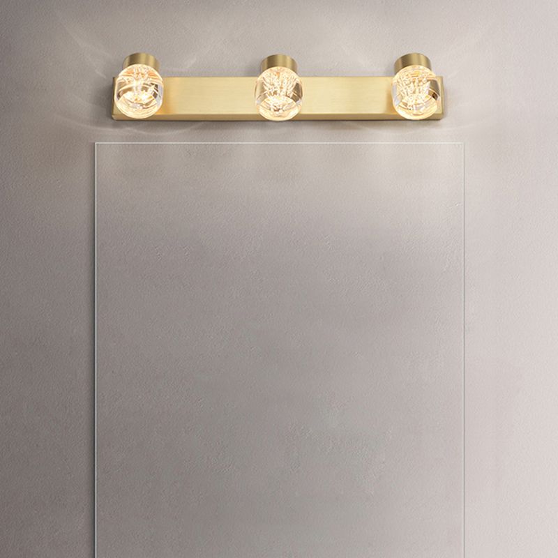 Applexion murale à 3 légers contemporaine Lumière murale en bronze métallique pour salle de bain