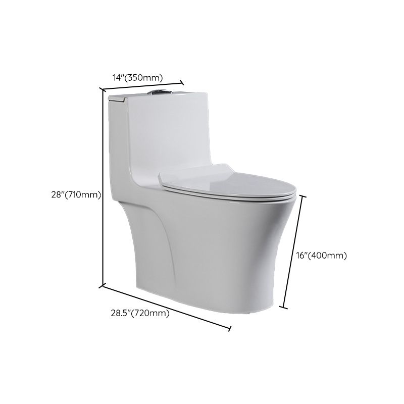 Contemporary One Piece Toilet Floor Mounted Toilet Bowl for Washroom