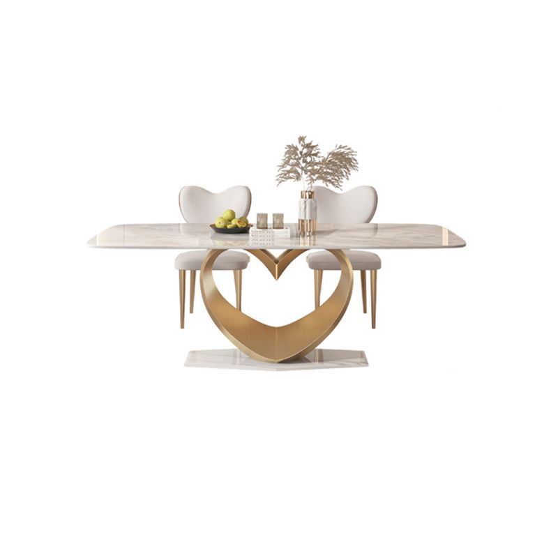 Nordic Glam Rectangle Sintered Stone Table Set 1/4/5/7/9 Pieces Dining Set