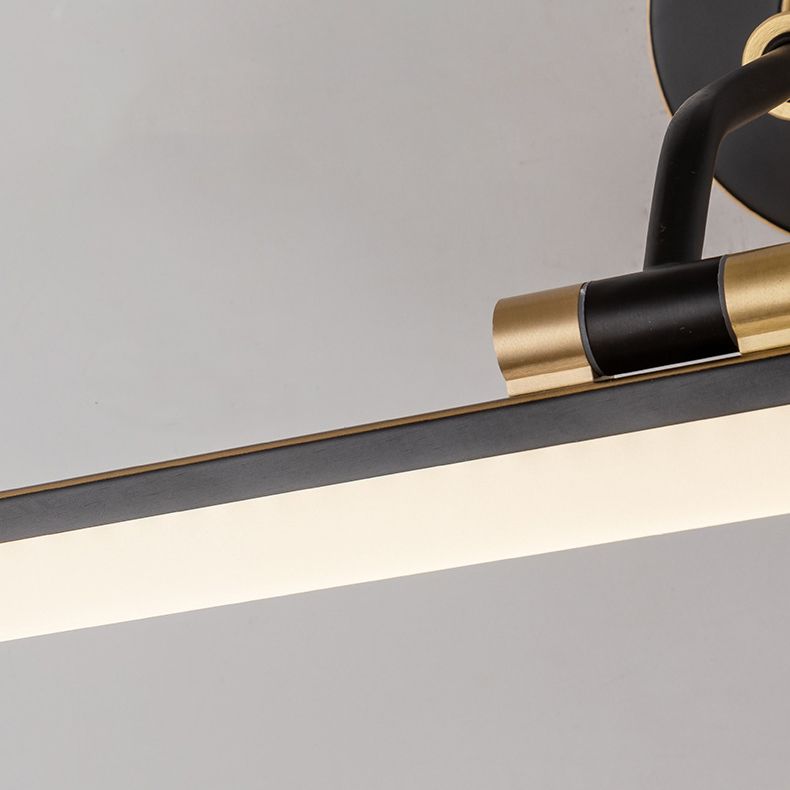 1 Light Linear Mirror Wall Lighting Modern Style Metal Wall Mounted Light Fixture