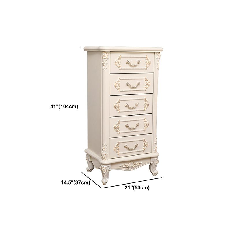 Mid-Century Modern Accent Chest with Cabriole Legs in Pine Wood